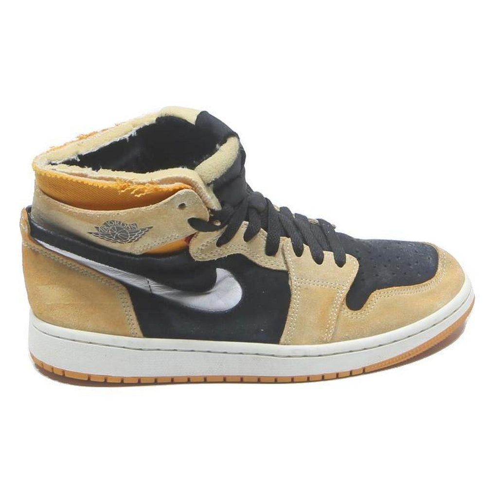 NIKE Air Jordan 1 Mens High Top Boots Black & Tan Synthetic UK 6 Retro Style