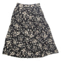 TALBOTS Buttoned Womens Flare Skirt Black Long Floral UK 12