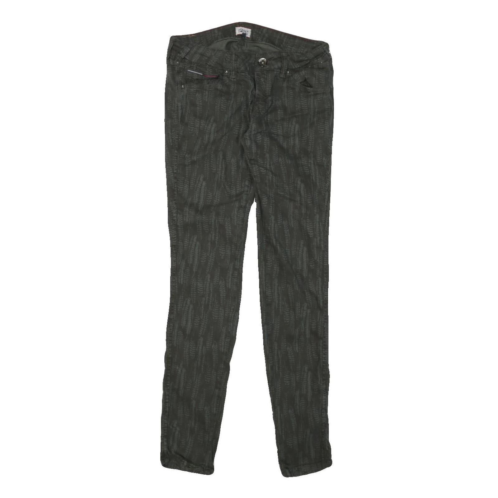TOMMY HILFIGER Womens Jeans Black Slim Skinny Denim Medium W30 L32 Stylish