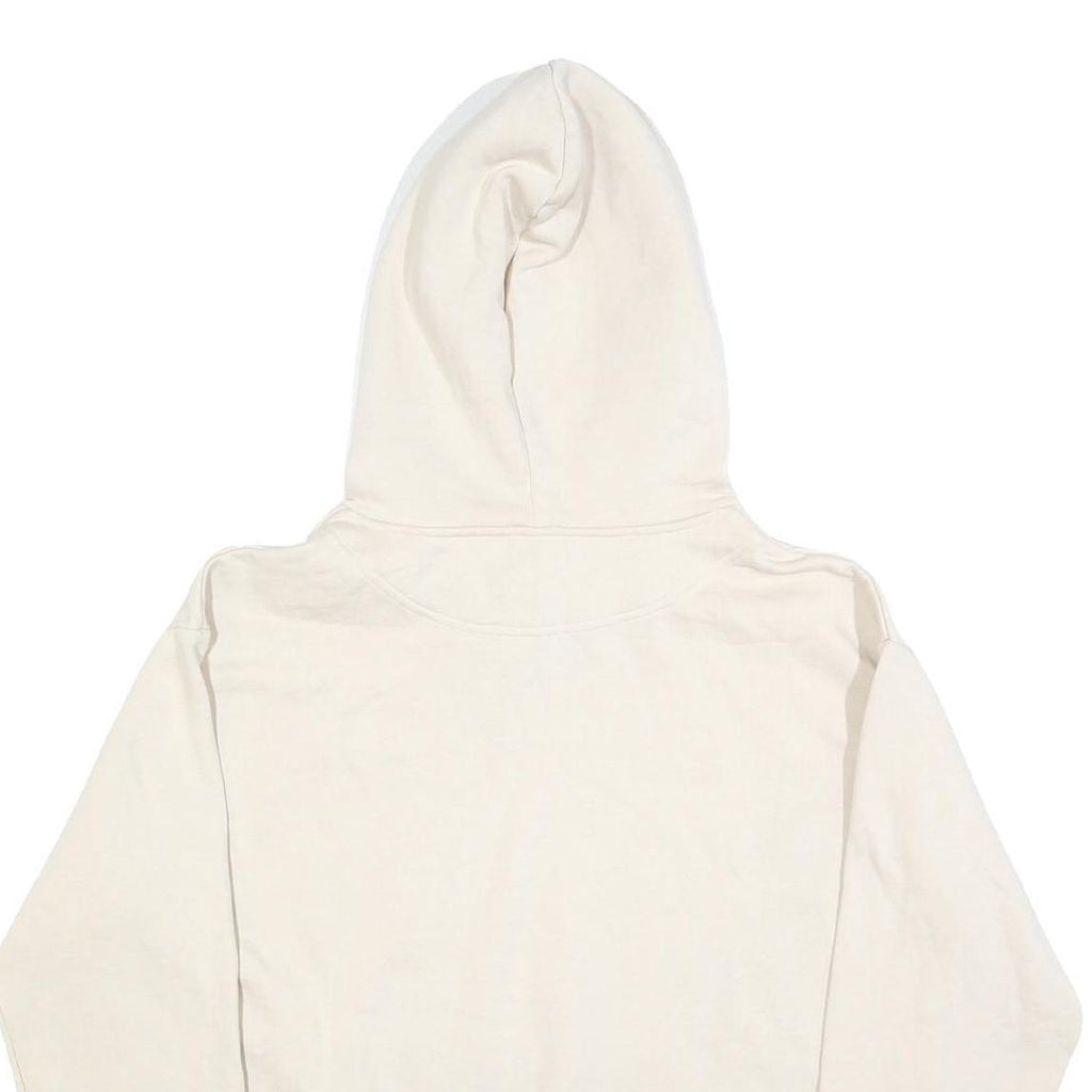 H&M Womens Cream Pullover Hoodie M Cotton Blend Casual Essential