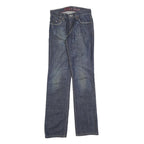 TOMMY HILFIGER Womens Regular Blue Denim Dark Zip Jeans W25 L32 Classic Fit