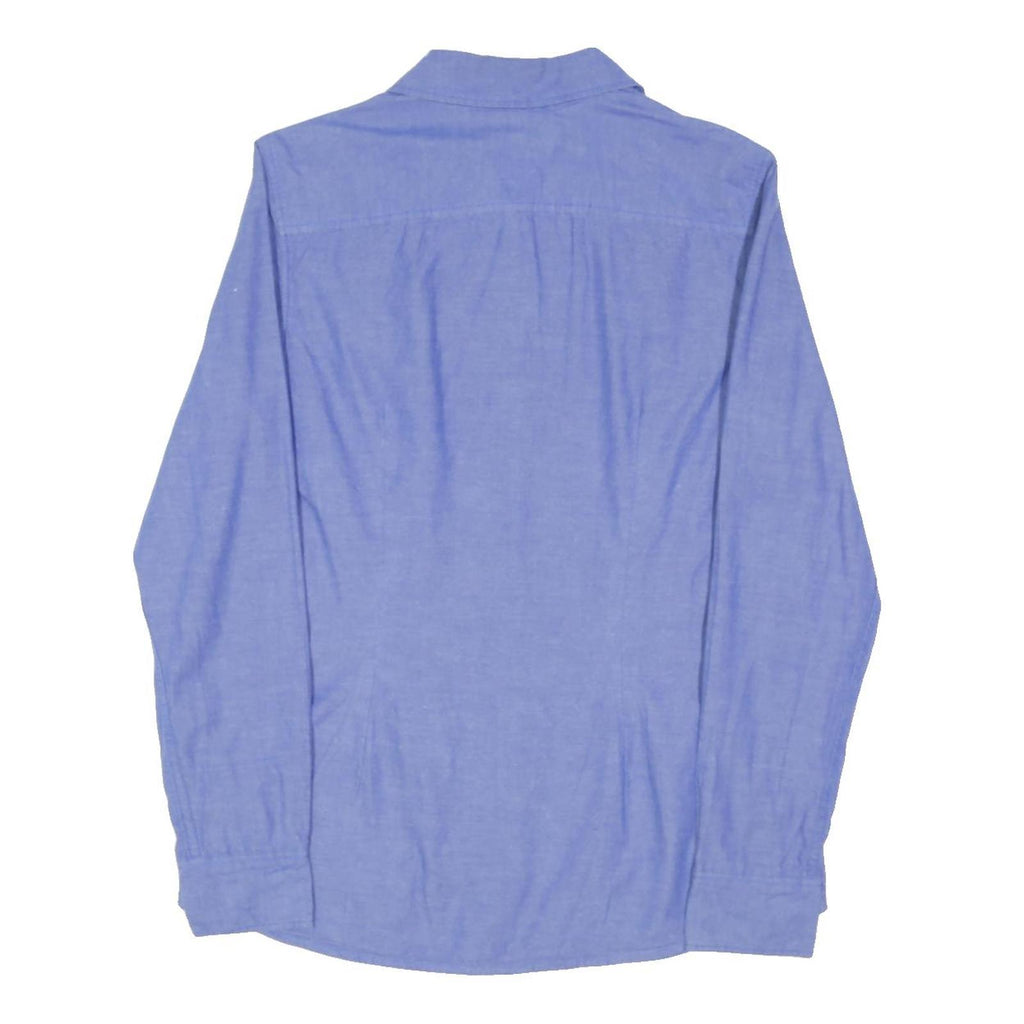TOMMY HILFIGER Womens Blue Shirt M Cotton Blend Classic Button Up Casual
