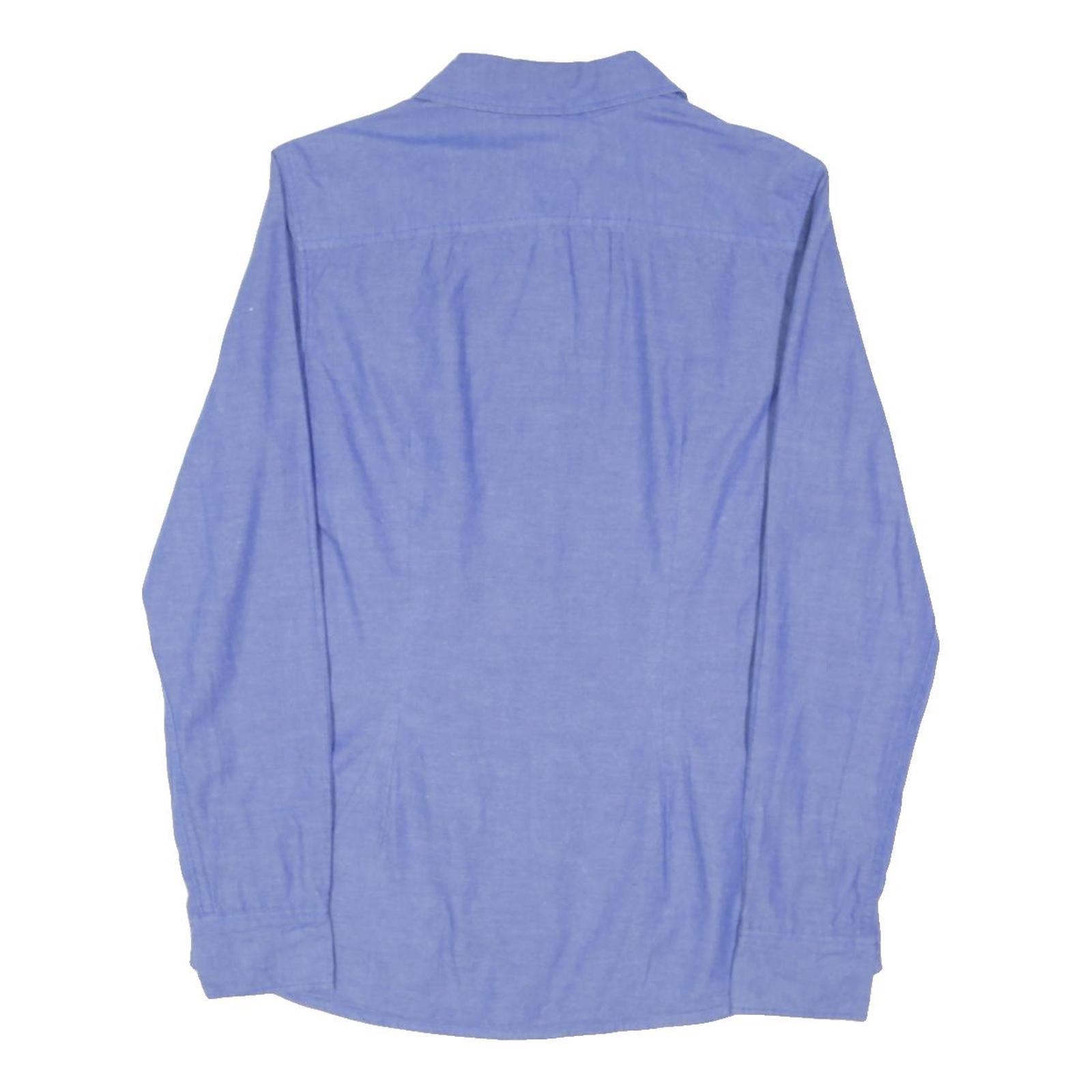 TOMMY HILFIGER Womens Blue Shirt M Cotton Blend Classic Button Up Casual
