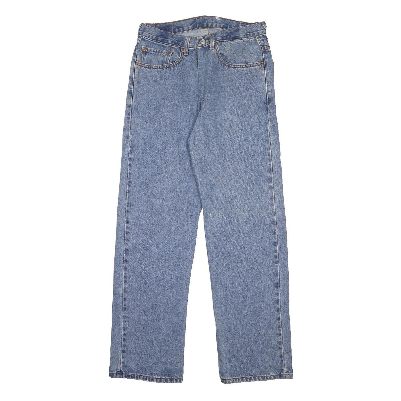 LEVI'S Mens Blue Relaxed Straight Denim Cotton Medium W31 L30 Five Pocket Zip