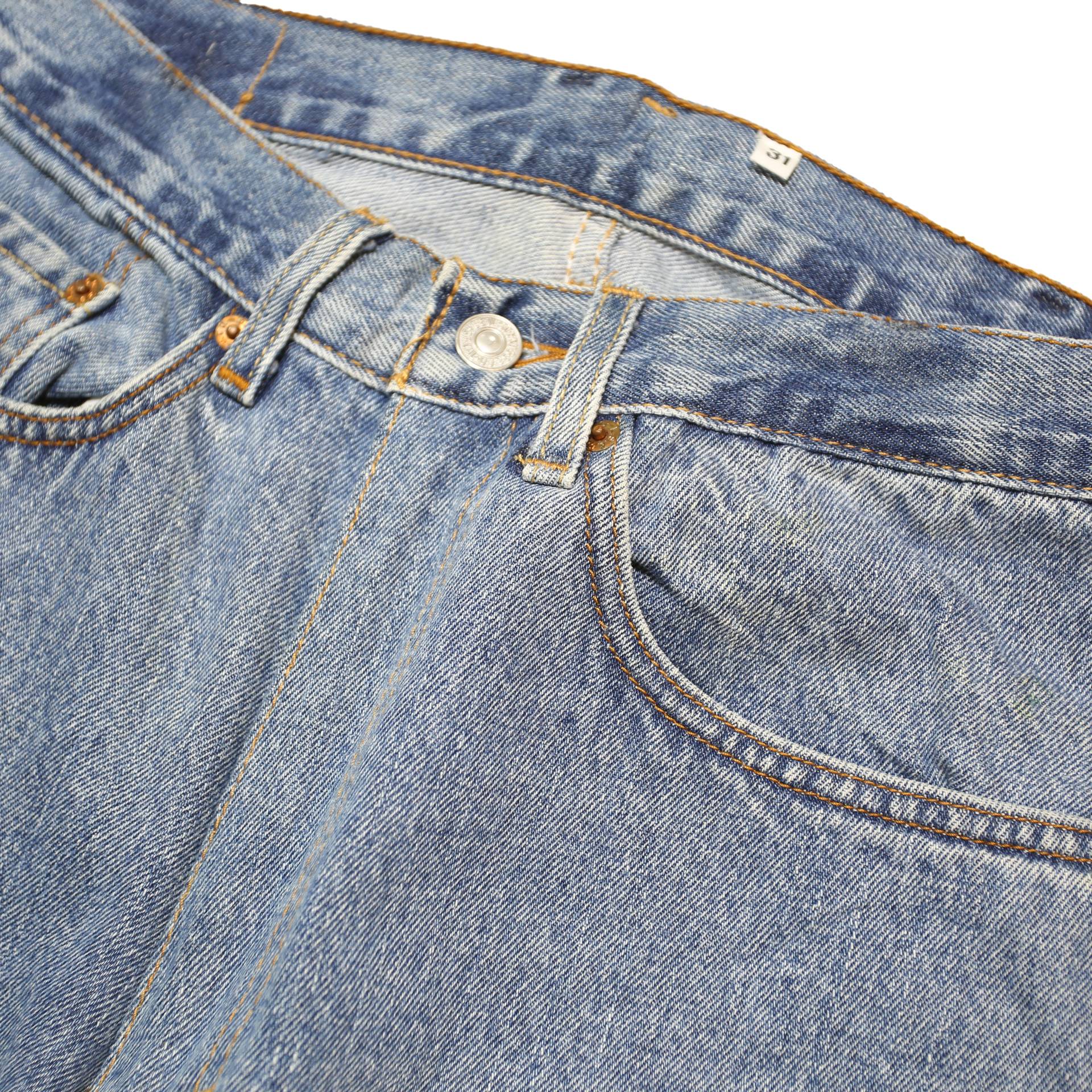 LEVI'S Mens Blue Relaxed Straight Denim Cotton Medium W31 L30 Five Pocket Zip