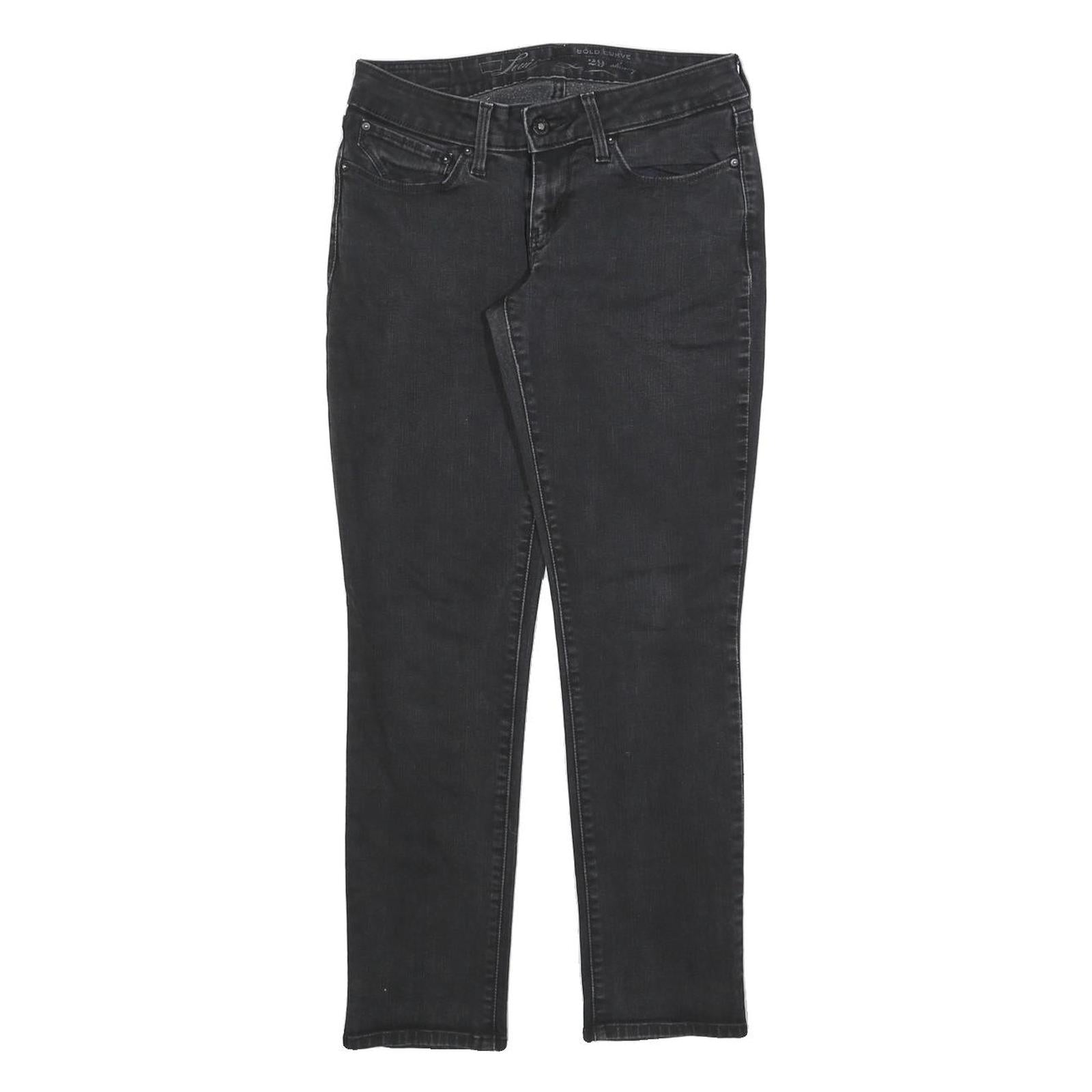 LEVI'S Womens Slim Blue Jeans Denim Light W29 L27 Classic Cotton Blend Zip