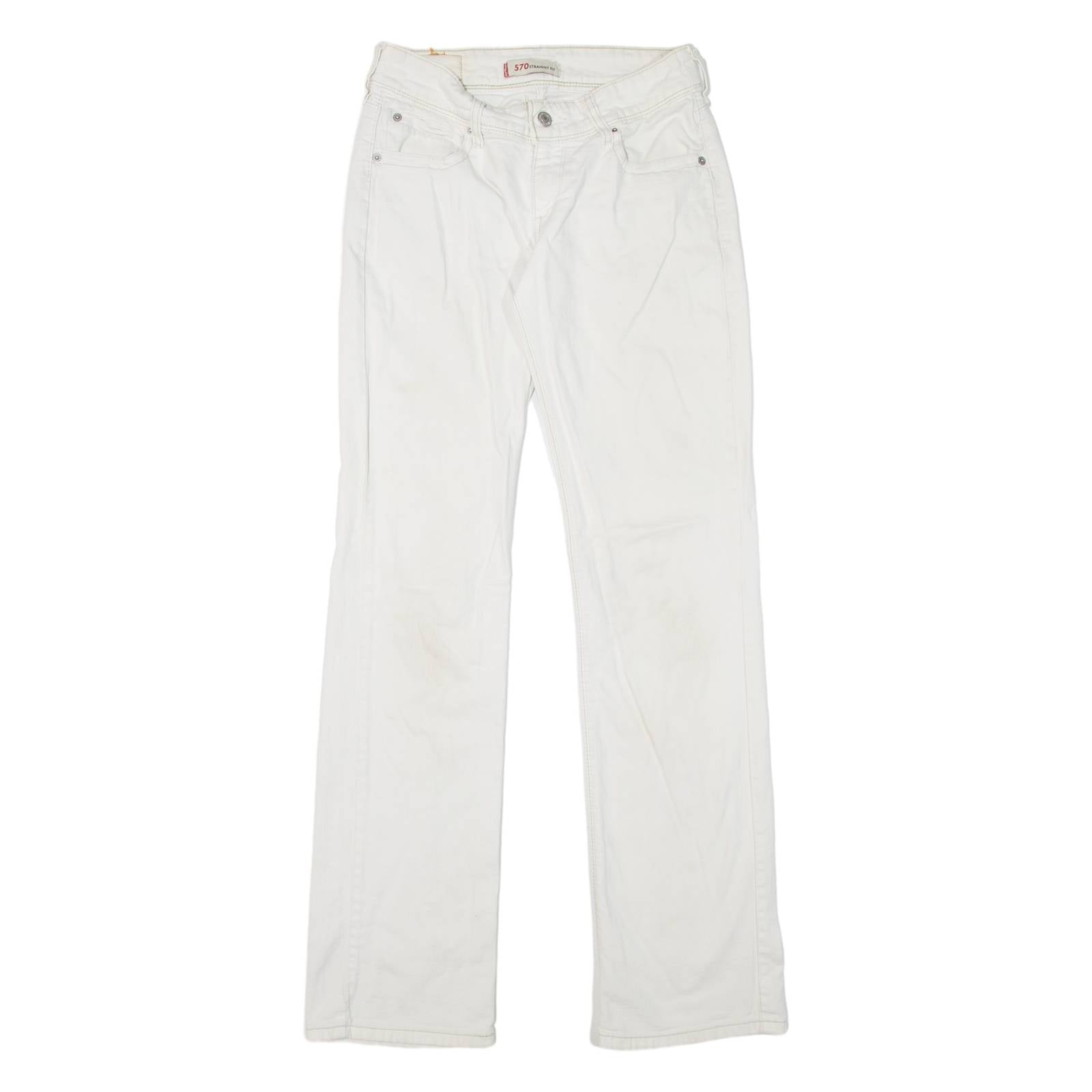 LEVI'S 570 Womens Jeans White Regular Straight W25 L34