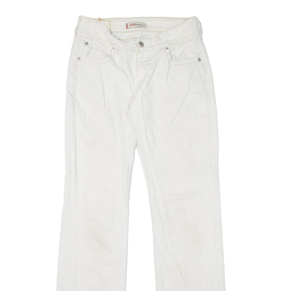 LEVI'S 570 Womens Jeans White Regular Straight W25 L34