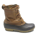 LL BEAN Duck Women's Waterproof Lace-Up Boots Leather Brown UK 5 Outdoor Casual
