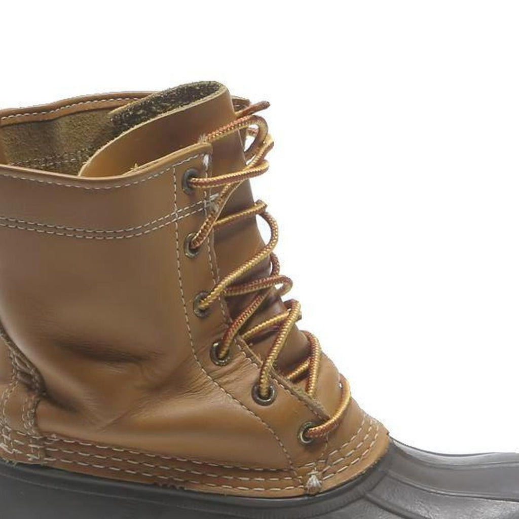 LL BEAN Duck Women's Waterproof Lace-Up Boots Leather Brown UK 5 Outdoor Casual