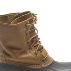LL BEAN Duck Women's Waterproof Lace-Up Boots Leather Brown UK 5 Outdoor Casual