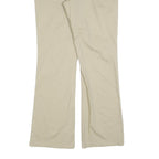DICKIES Womens Cotton Blend Slim Beige Trousers W34 L32 Zip Closure