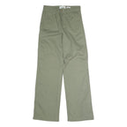 RE Womens Cotton Blend Green Regular Straight Trousers W30 L32 Casual Wear