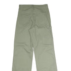 RE Womens Cotton Blend Green Regular Straight Trousers W30 L32 Casual Wear