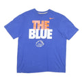 NIKE Mens Blue Orange The Blue Graphic T-Shirt L Short Sleeve Crew Neck