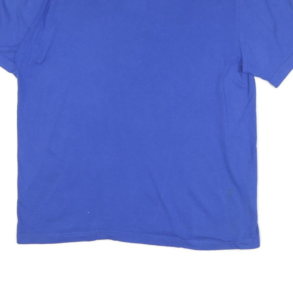 NIKE Mens Blue Orange The Blue Graphic T-Shirt L Short Sleeve Crew Neck