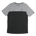 PUMA Mens Grey & Black Modern T-Shirt L Short Sleeve Crew Neck Sports Casual