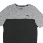 PUMA Mens Grey & Black Modern T-Shirt L Short Sleeve Crew Neck Sports Casual
