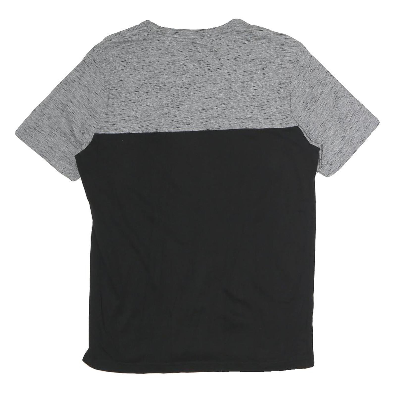 PUMA Mens Grey & Black Modern T-Shirt L Short Sleeve Crew Neck Sports Casual