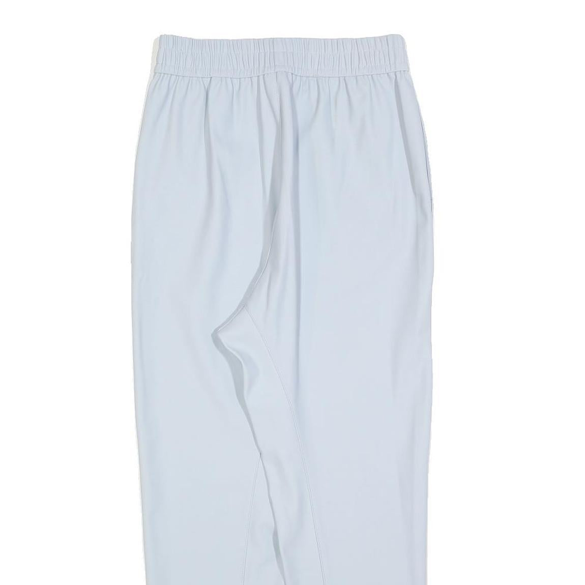 Womens White Regular Fit Straight Polyester Blend Trousers W25 L26 Stylish