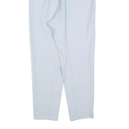 Womens White Regular Fit Straight Polyester Blend Trousers W25 L26 Stylish