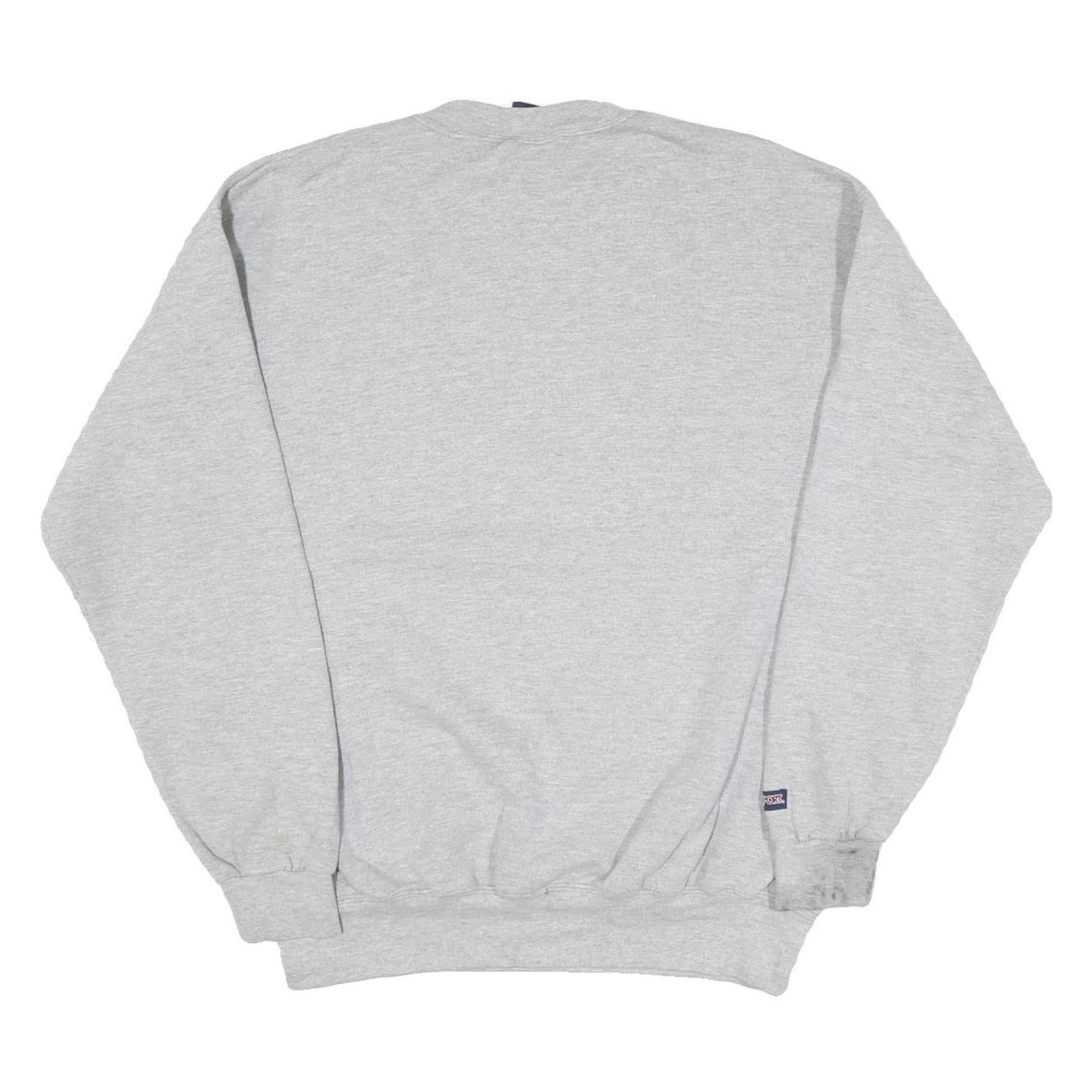 JANSPORT Mens Grey University Of The Pacific Crew Neck L Sweatshirt Cotton Blend