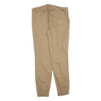 PIER ONE Mens Slim Beige Cargo Jogger Trousers W34 L32 Casual Utility Zip