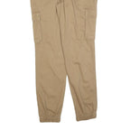 PIER ONE Mens Slim Beige Cargo Jogger Trousers W34 L32 Casual Utility Zip