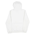 ADIDAS Mens White Pullover Hoodie S Geometric Print Sports Casual
