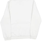 ADIDAS Mens White Pullover Hoodie S Geometric Print Sports Casual