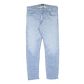 LEE Mens Jeans Light Blue Regular Straight Denim W32 L30 Zip Cotton Blend