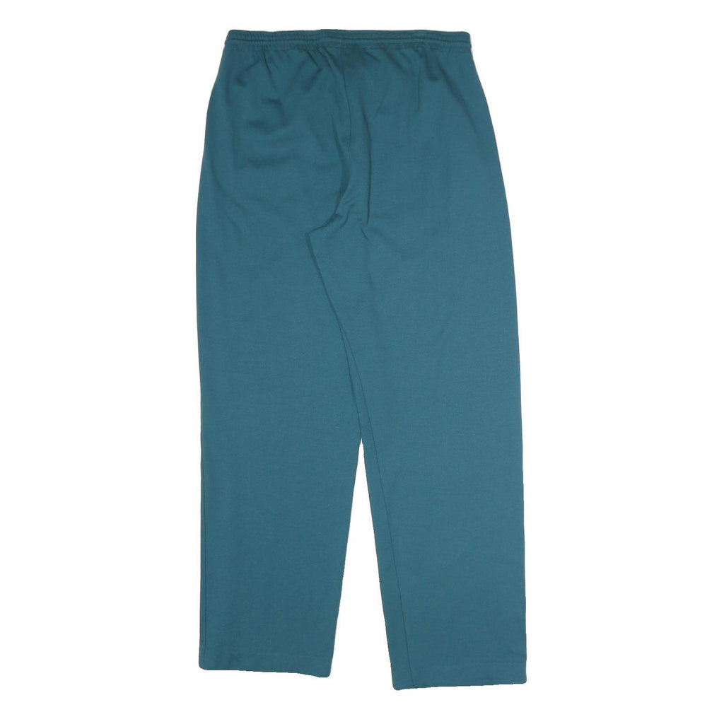 Mens Joggers Blue Cotton Blend M W32 L31 Comfort Fit Plain Zip Pocket Casual