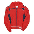 Womens Red & Navy Shell Jacket XS Polyester Blend Zip Athletic Casual Sport