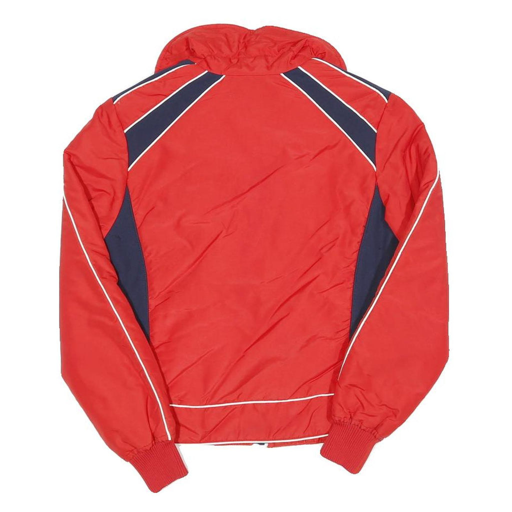 Womens Red & Navy Shell Jacket XS Polyester Blend Zip Athletic Casual Sport