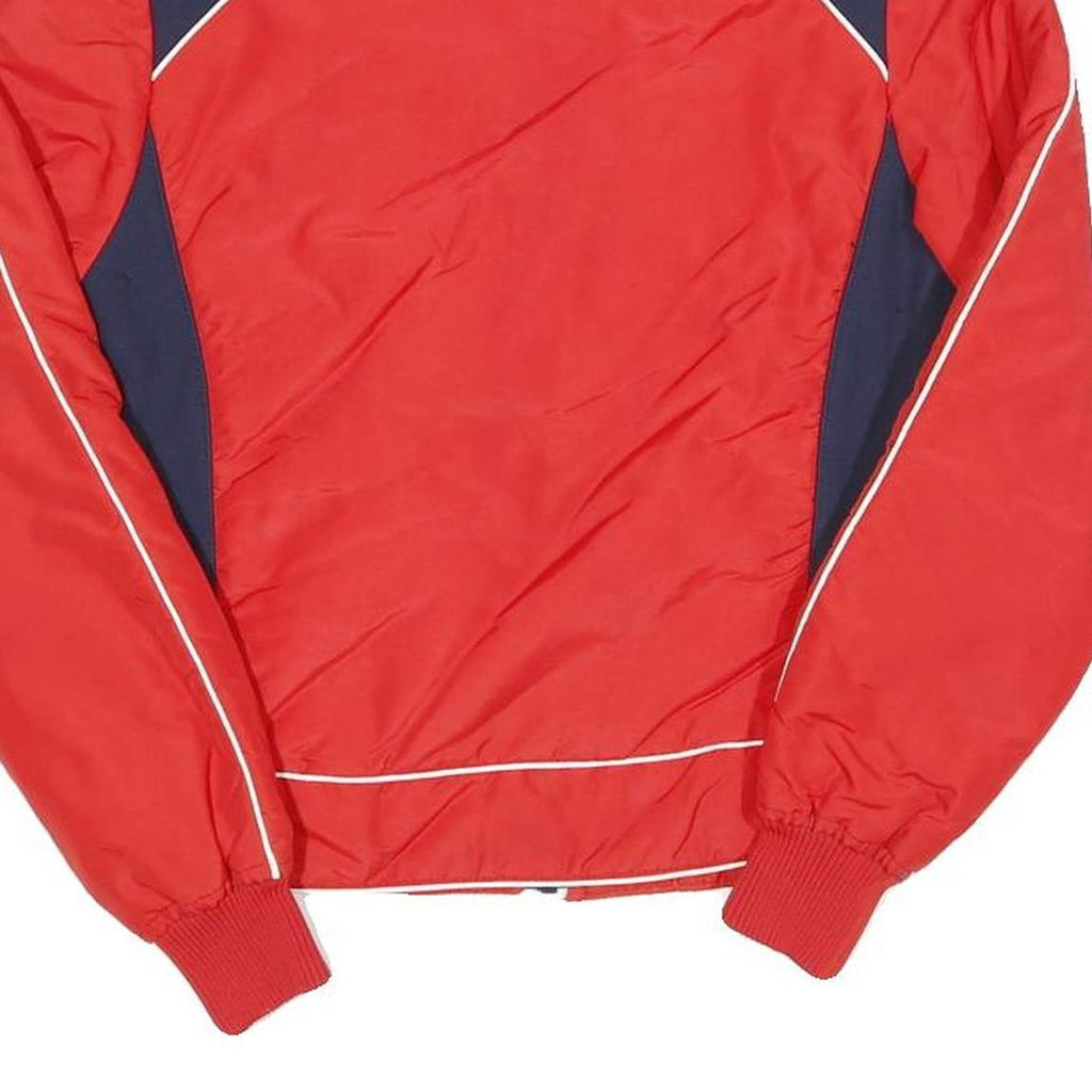 Womens Red & Navy Shell Jacket XS Polyester Blend Zip Athletic Casual Sport