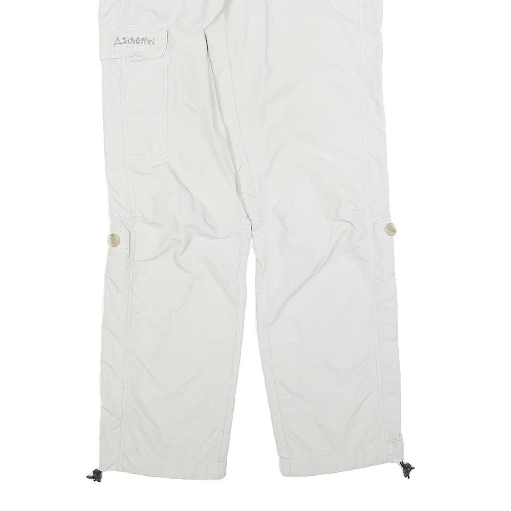 SCHOFFEL Womens Regular White Trousers W28 L29 Zip Closure Outdoor Activewear