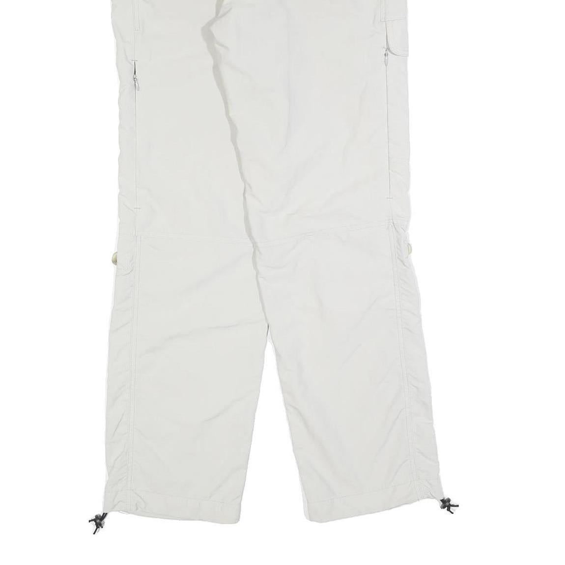 SCHOFFEL Womens Regular White Trousers W28 L29 Zip Closure Outdoor Activewear