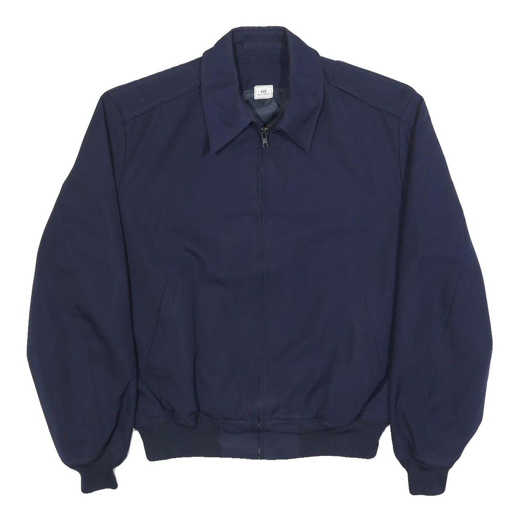 Target Sportswear Inc. Mens Navy Blue Wool Blend Zip Jacket L Casual Classic