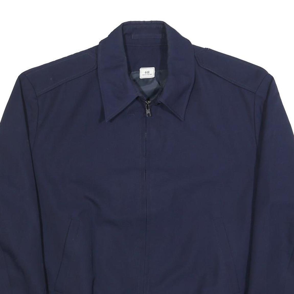 Target Sportswear Inc. Mens Navy Blue Wool Blend Zip Jacket L Casual Classic