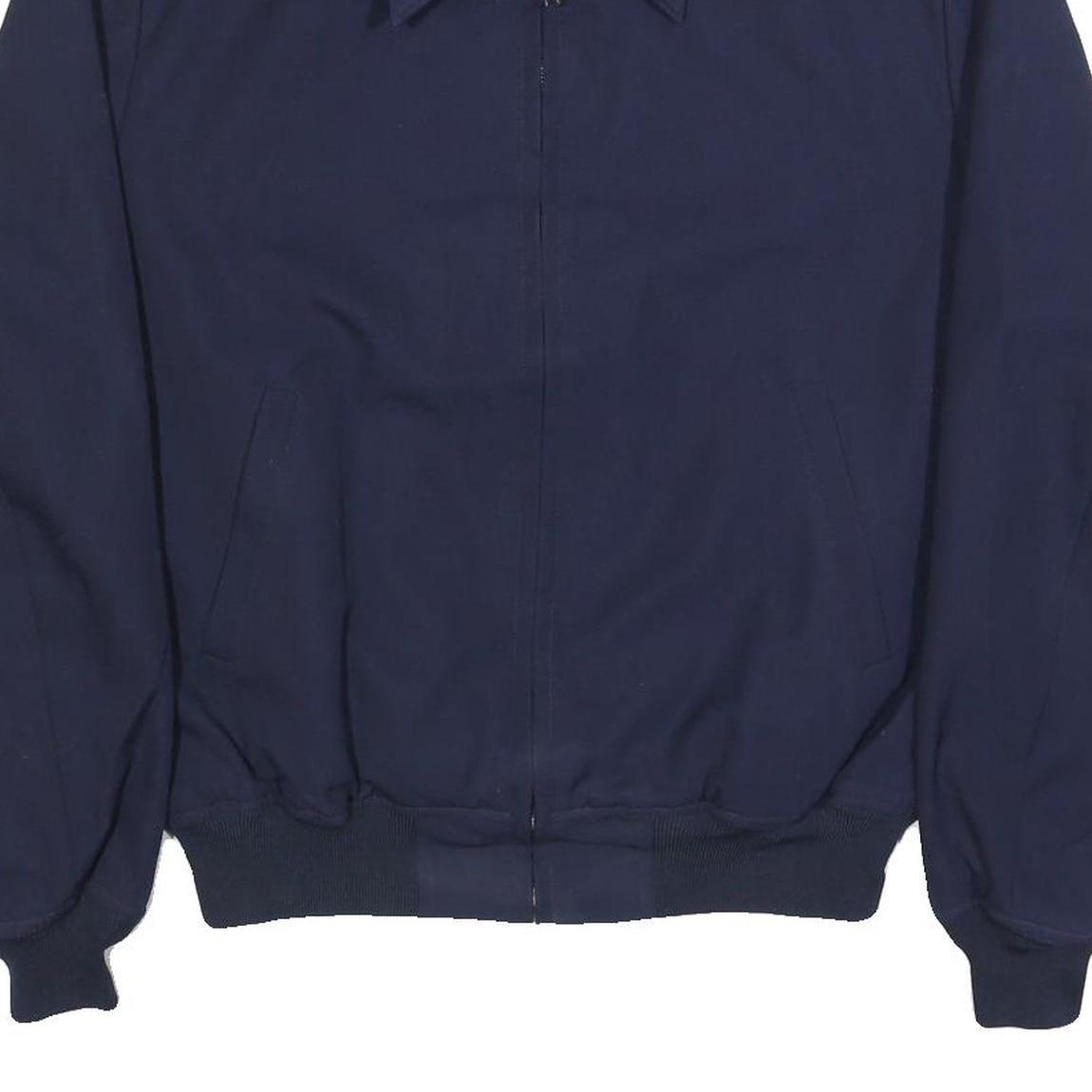 Target Sportswear Inc. Mens Navy Blue Wool Blend Zip Jacket L Casual Classic