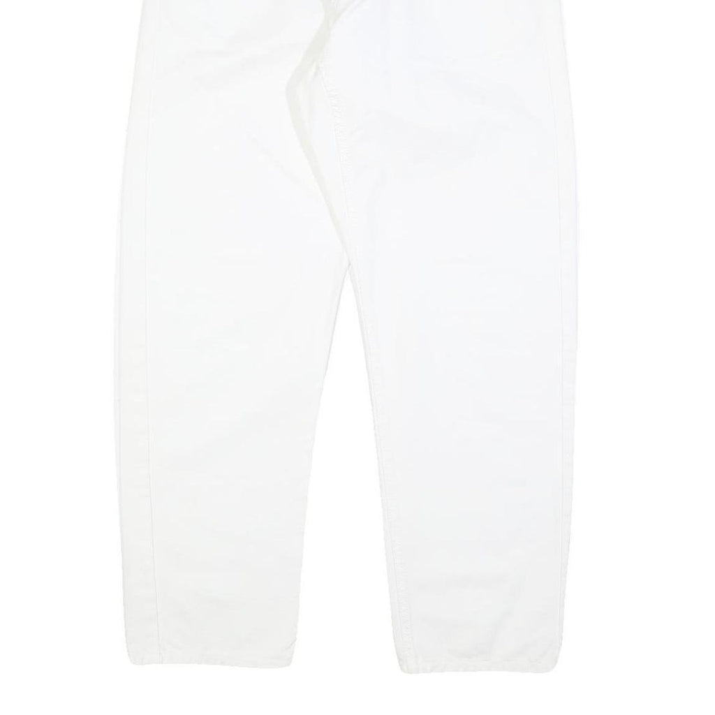 CARHARTT Womens Cotton Blend White Relaxed Straight Trousers W28 L30 Zip Casual
