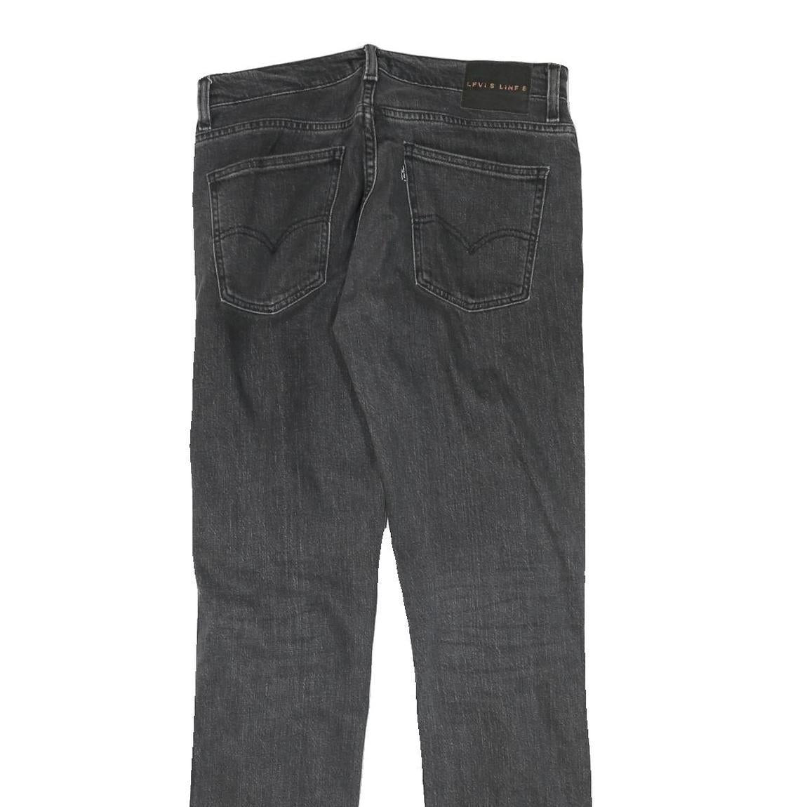 LEVI'S Line 8 Mens Slim Black Denim Jeans W30 L33 Zip Closure Stylish Fit