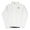 THE NORTH FACE Womens White Outdoor Jacket XS Polyester Blend Plain Zip