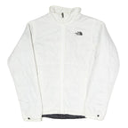 THE NORTH FACE Womens White Outdoor Jacket XS Polyester Blend Plain Zip