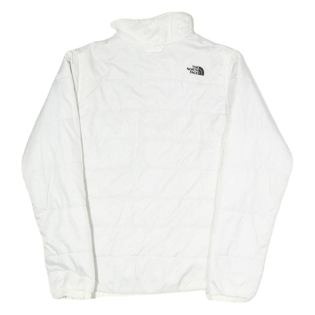 THE NORTH FACE Womens White Outdoor Jacket XS Polyester Blend Plain Zip