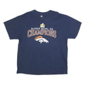 MAJESTIC Mens Navy Blue Super Bowl 50 Champions Graphic T-Shirt XL Short Sleeve