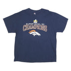 MAJESTIC Mens Navy Blue Super Bowl 50 Champions Graphic T-Shirt XL Short Sleeve