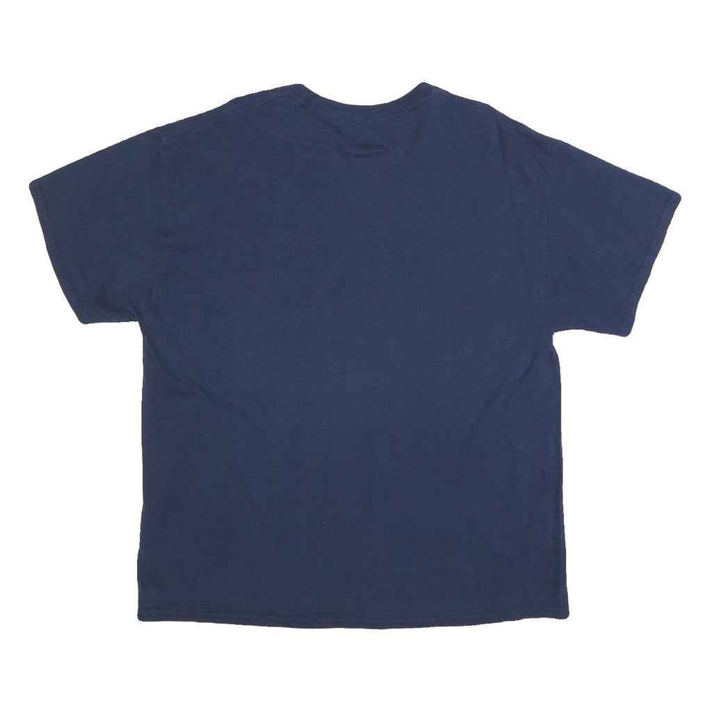 MAJESTIC Mens Navy Blue Super Bowl 50 Champions Graphic T-Shirt XL Short Sleeve