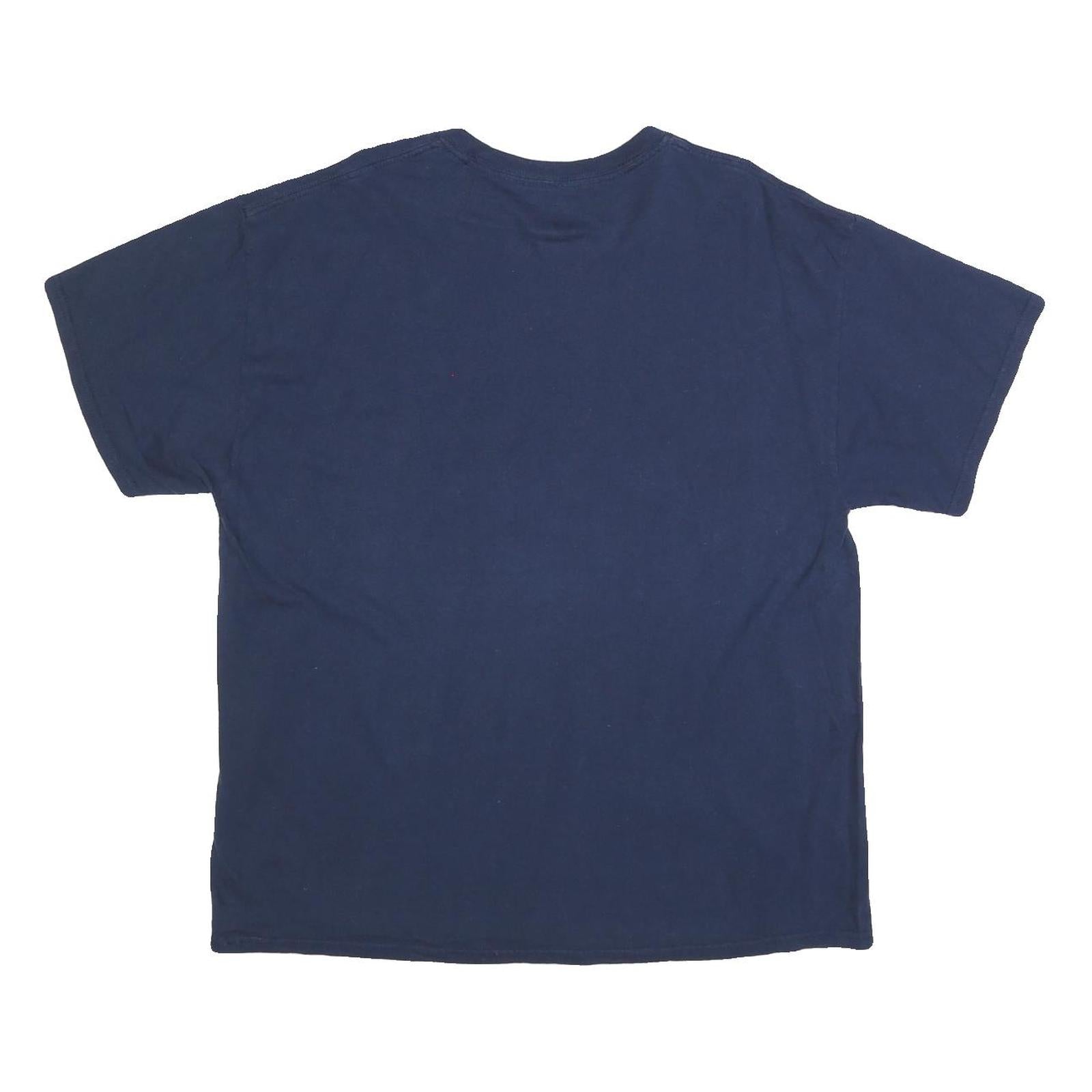 MAJESTIC Mens Navy Blue Super Bowl 50 Champions Graphic T-Shirt XL Short Sleeve