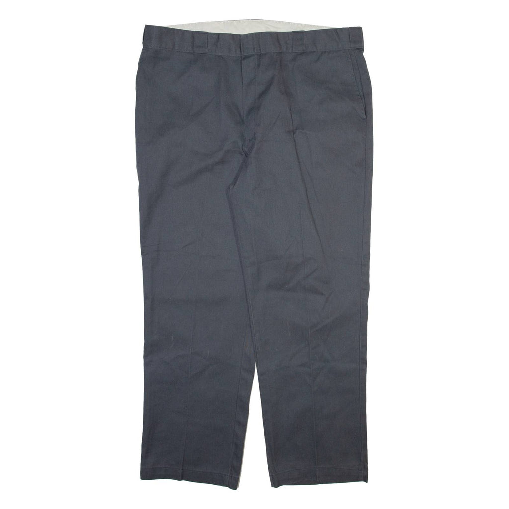 DICKIES Mens Trousers Grey Regular Straight W42 L30